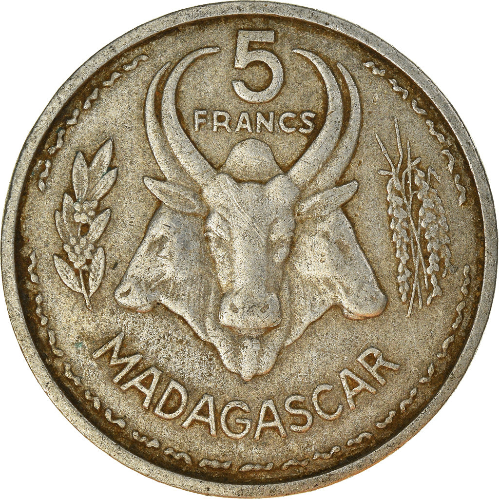 Münze, Madagascar, 5 Francs, 1953