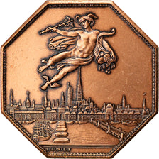 France, Token, Chambre de Commerce de Rouen, 1802, Lecomte, AU(55-58), Bronze
