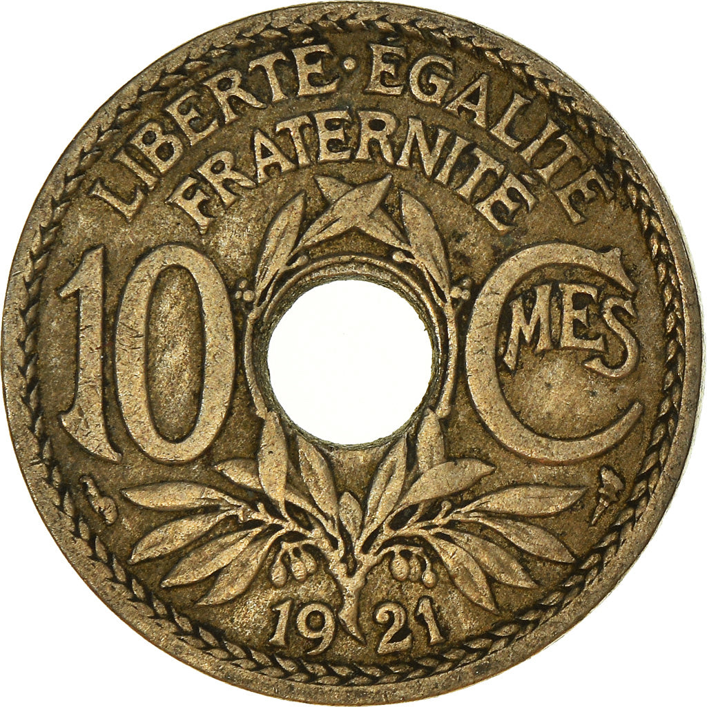 Moneta, Francia, 10 Centimes, 1921
