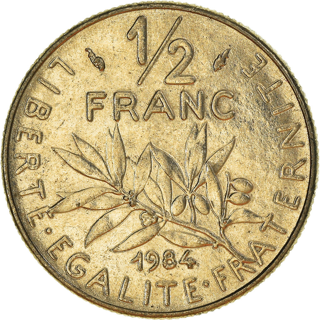Moeda, França, 1/2 Franc, 1984