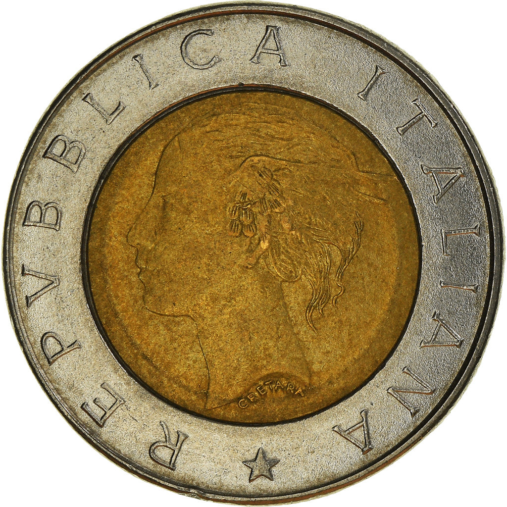 Moneda, Italia, 500 Lire, 1993