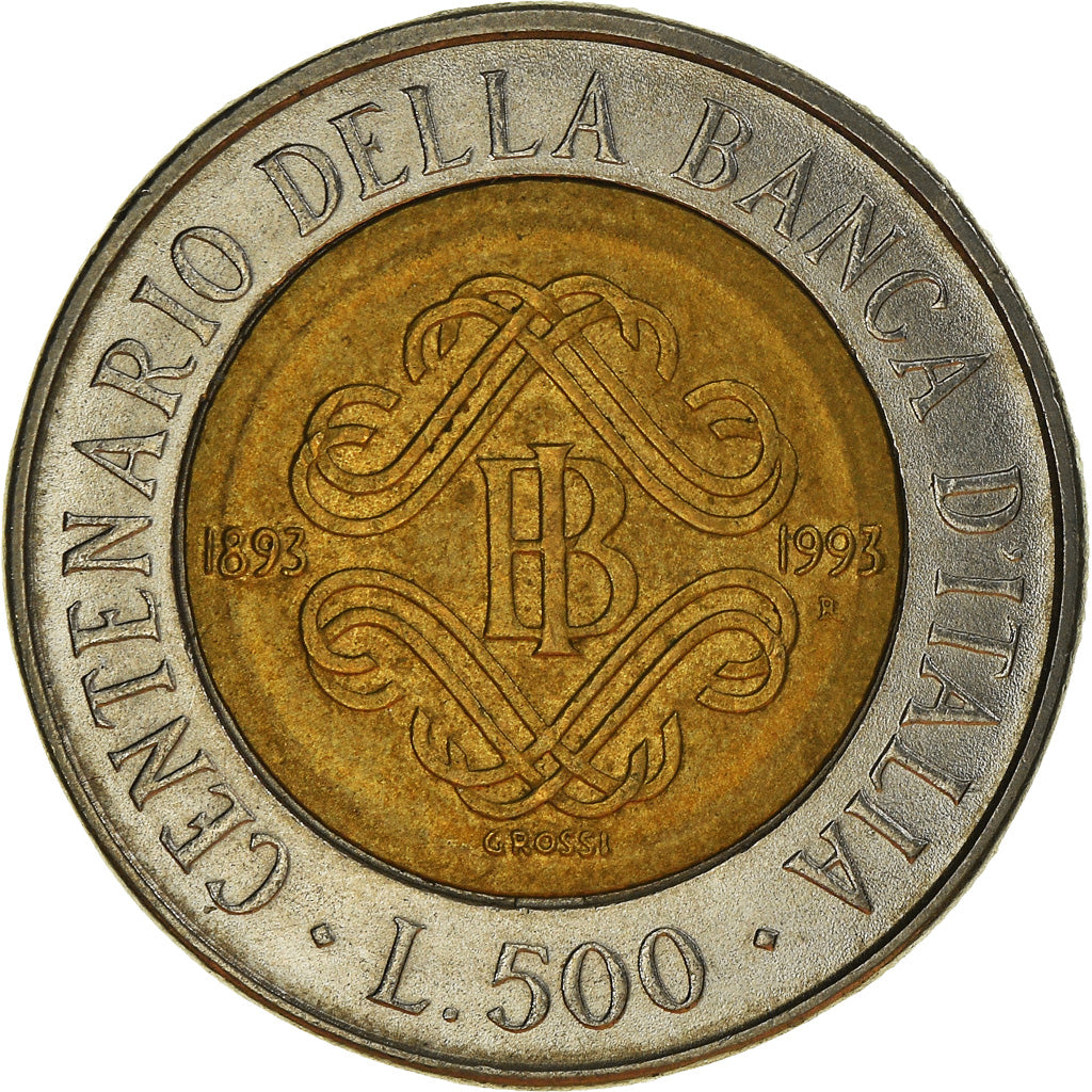 Moneda, Italia, 500 Lire, 1993