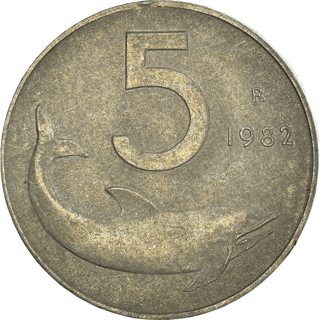 Moneda, Italia, 5 Lire, 1982
