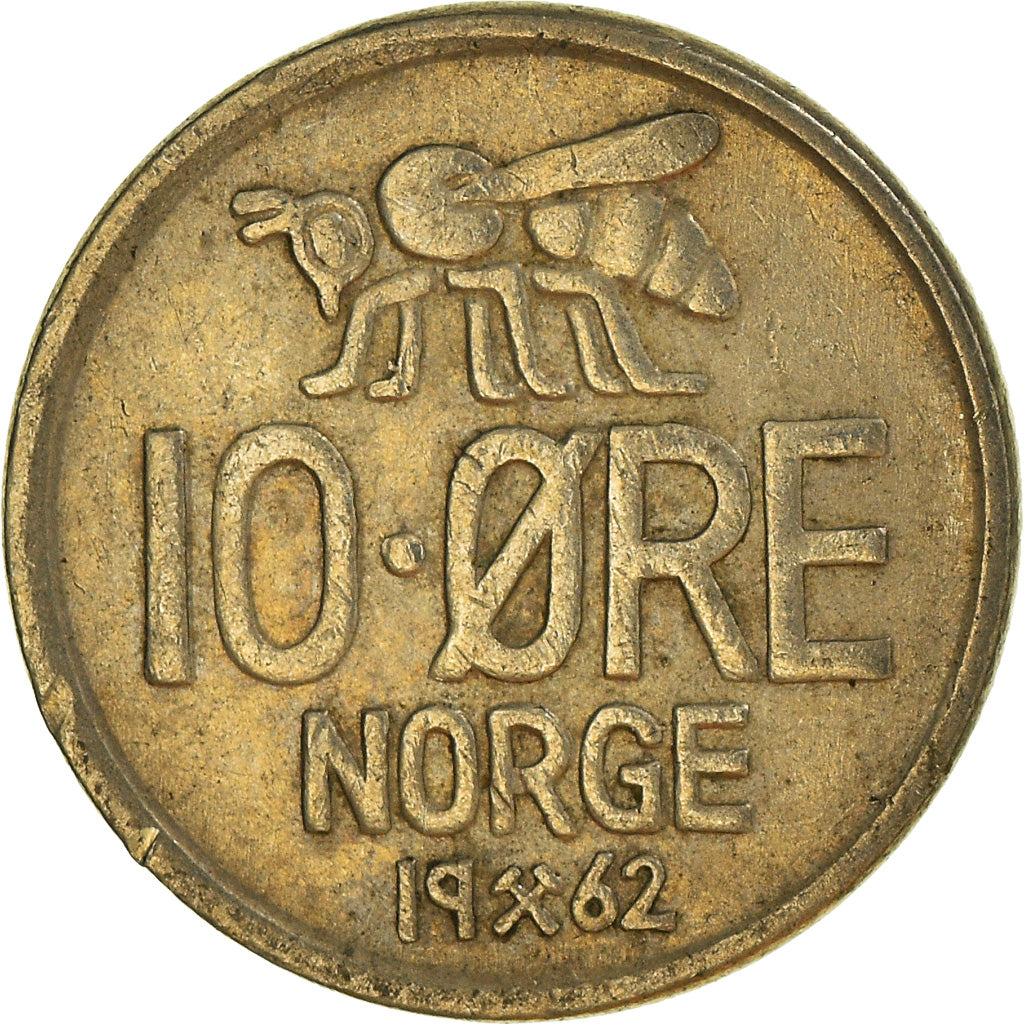 Coin, Norway, 10 Öre, 1962
