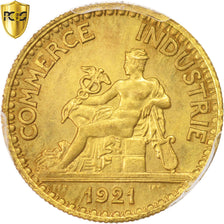 Coin, France, Chambre de commerce, 50 Centimes, 1921, Paris, PCGS, MS65