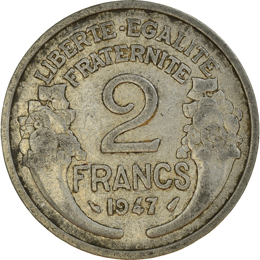 Moeda, França, 2 Francs, 1947