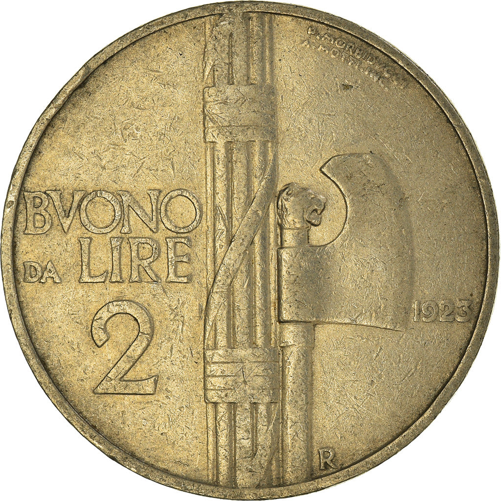 Moeda, Itália, 2 Lire, 1923