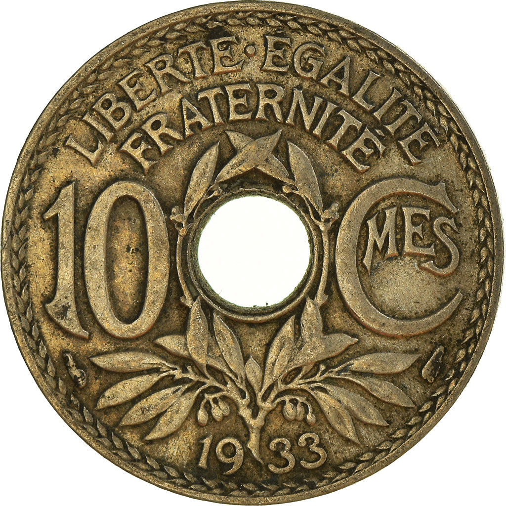 Coin, France, 10 Centimes, 1933