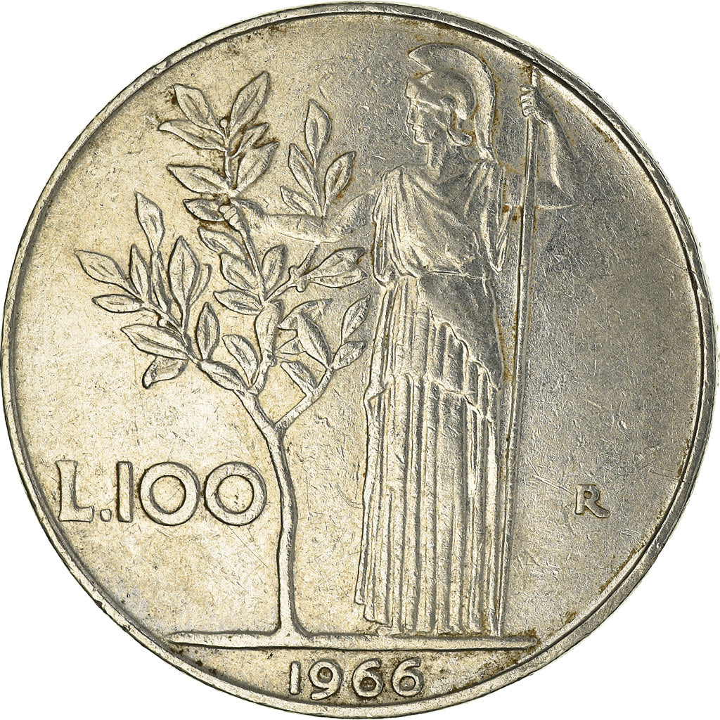 Münze, Italien, 100 Lire, 1966