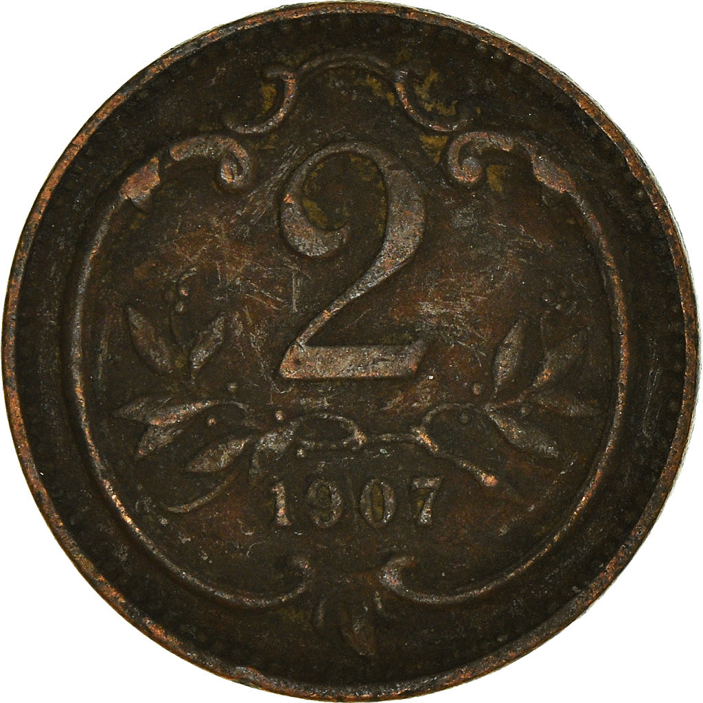 Coin, Austria, 2 Heller, 1907