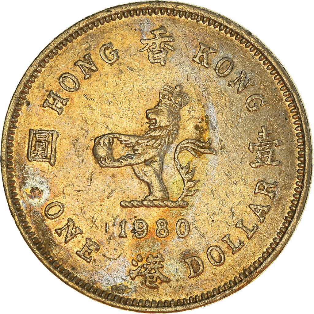 Moneta, Hong Kong, Dollar, 1980