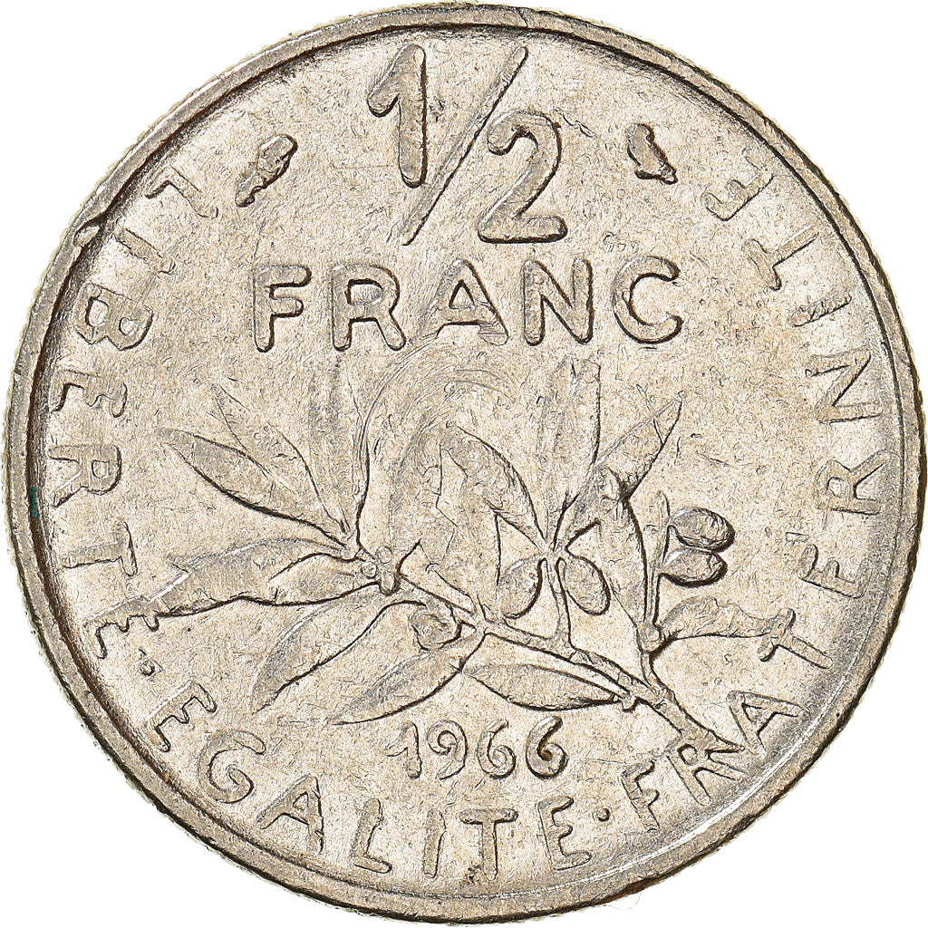Monnaie, France, 1/2 Franc, 1966