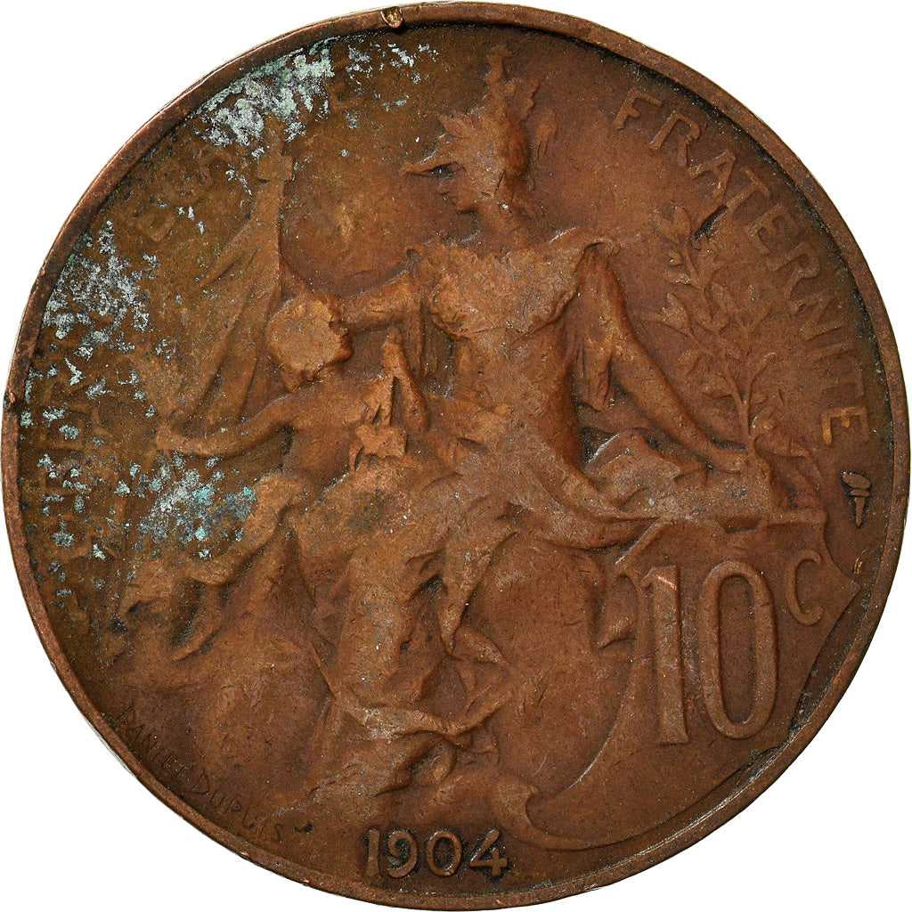 Munten, Frankrijk, 10 Centimes, 1904