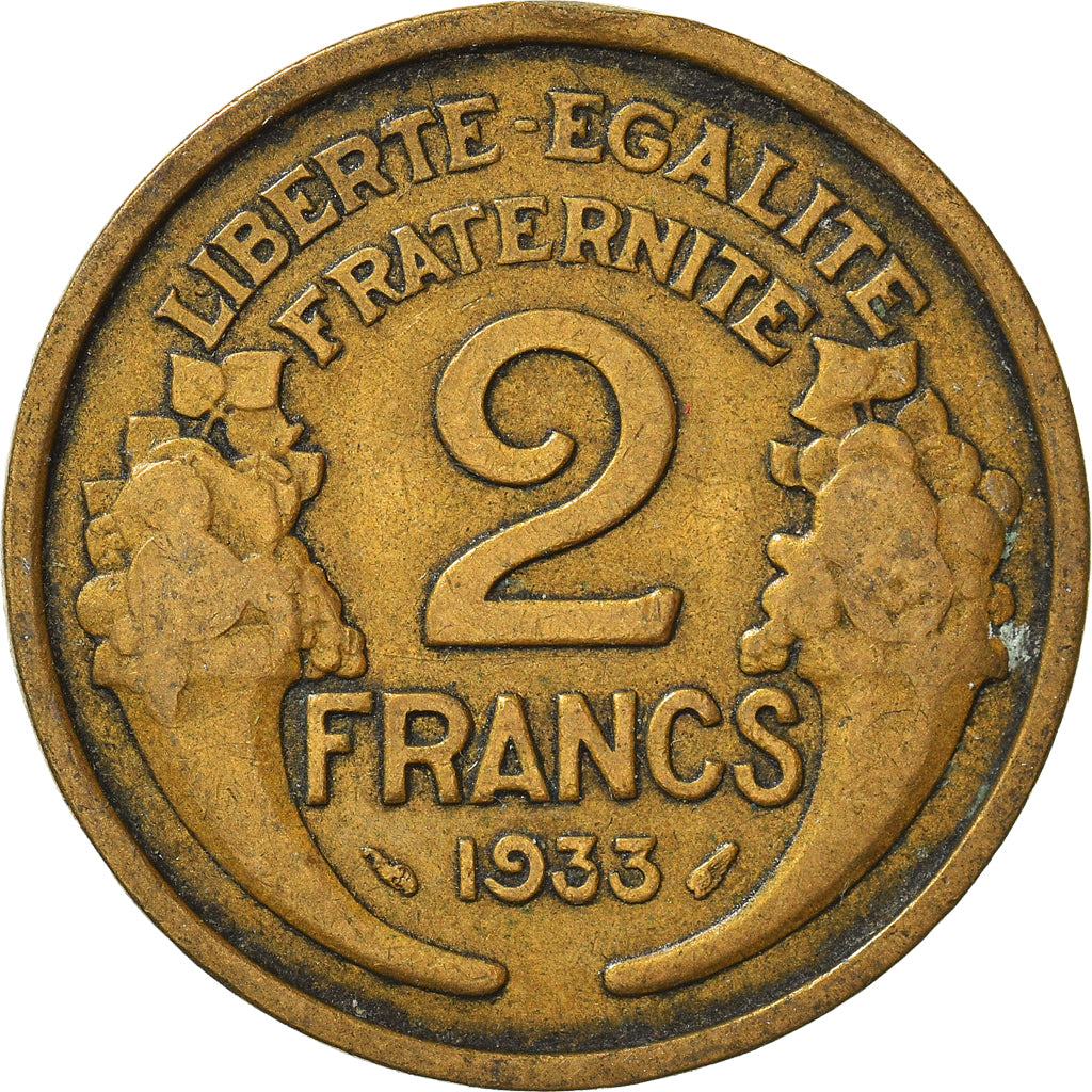 Moneta, Francia, 2 Francs, 1933