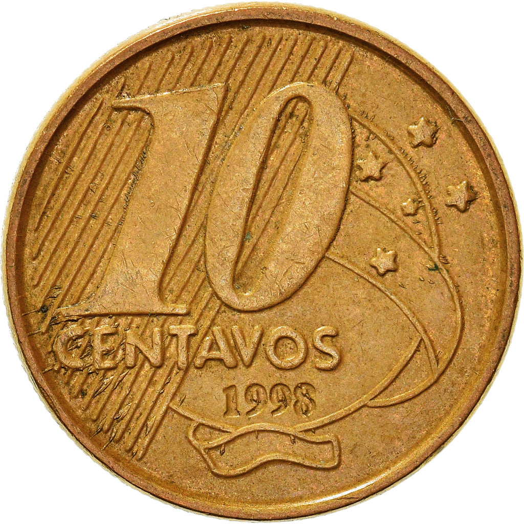 Coin, Brazil, 10 Centavos, 1998