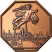 France, Token, Chambre de Commerce de Rouen, 1802, Lecomte, AU(50-53), Bronze