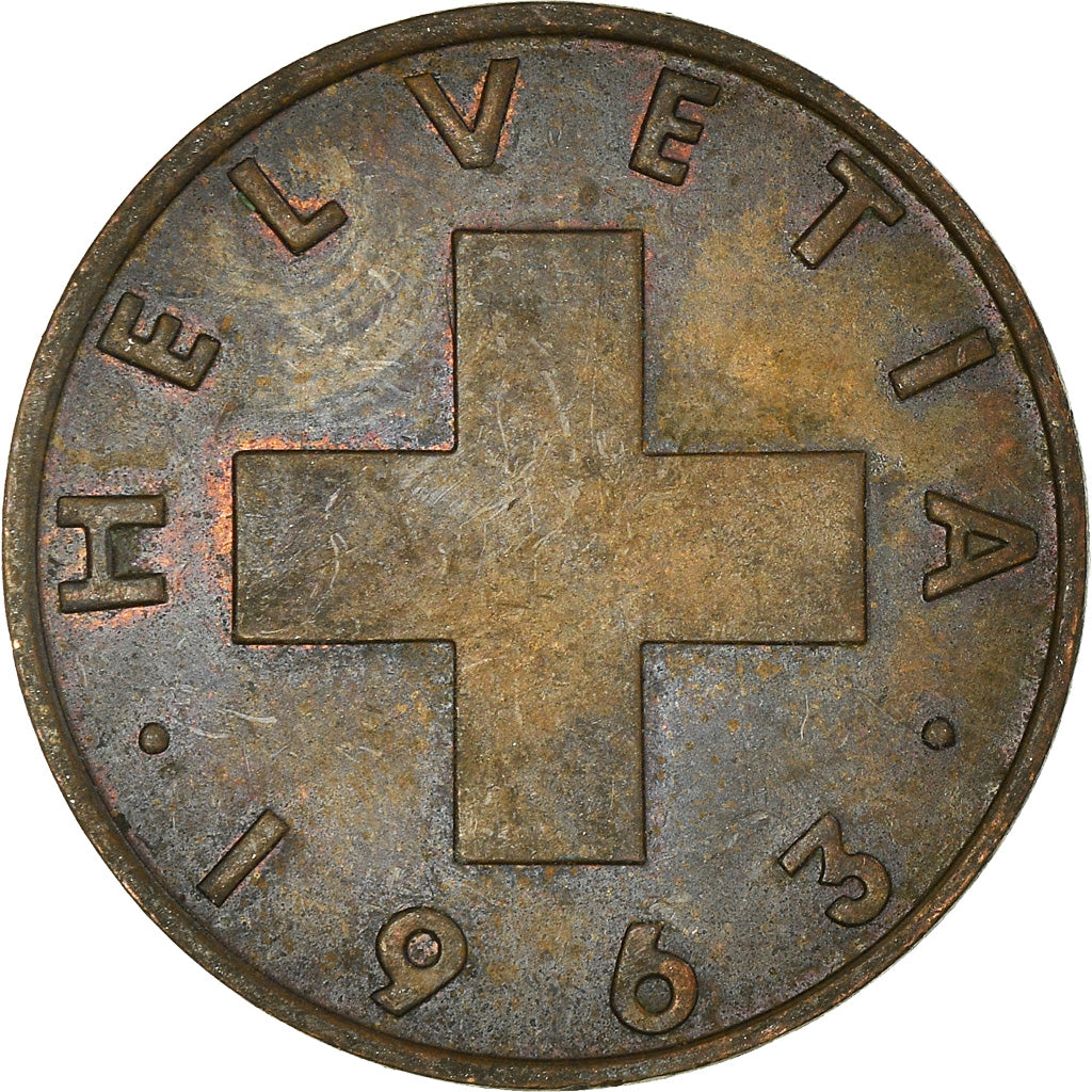 Monnaie, Suisse, 2 Rappen, 1963