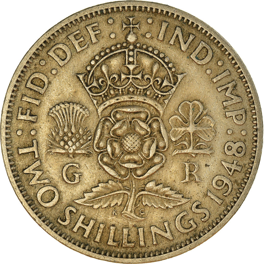 Munten, Groot Bretagne, Florin, Two Shillings, 1948