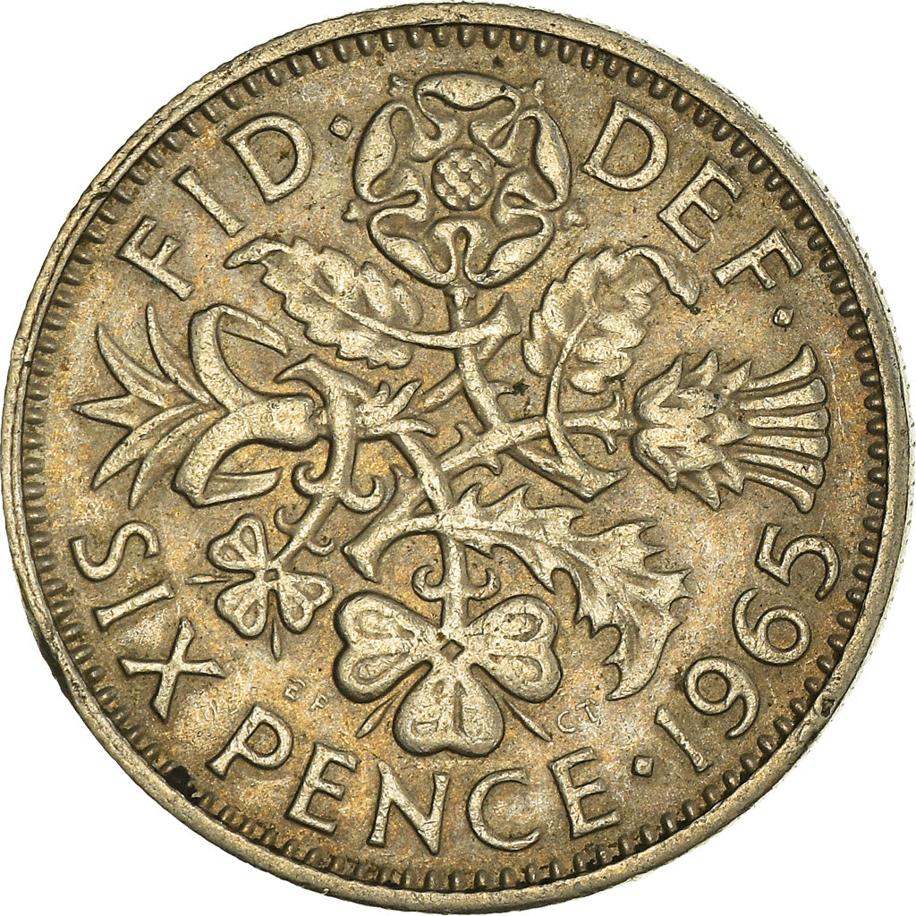 Monnaie, Grande-Bretagne, 6 Pence, 1965
