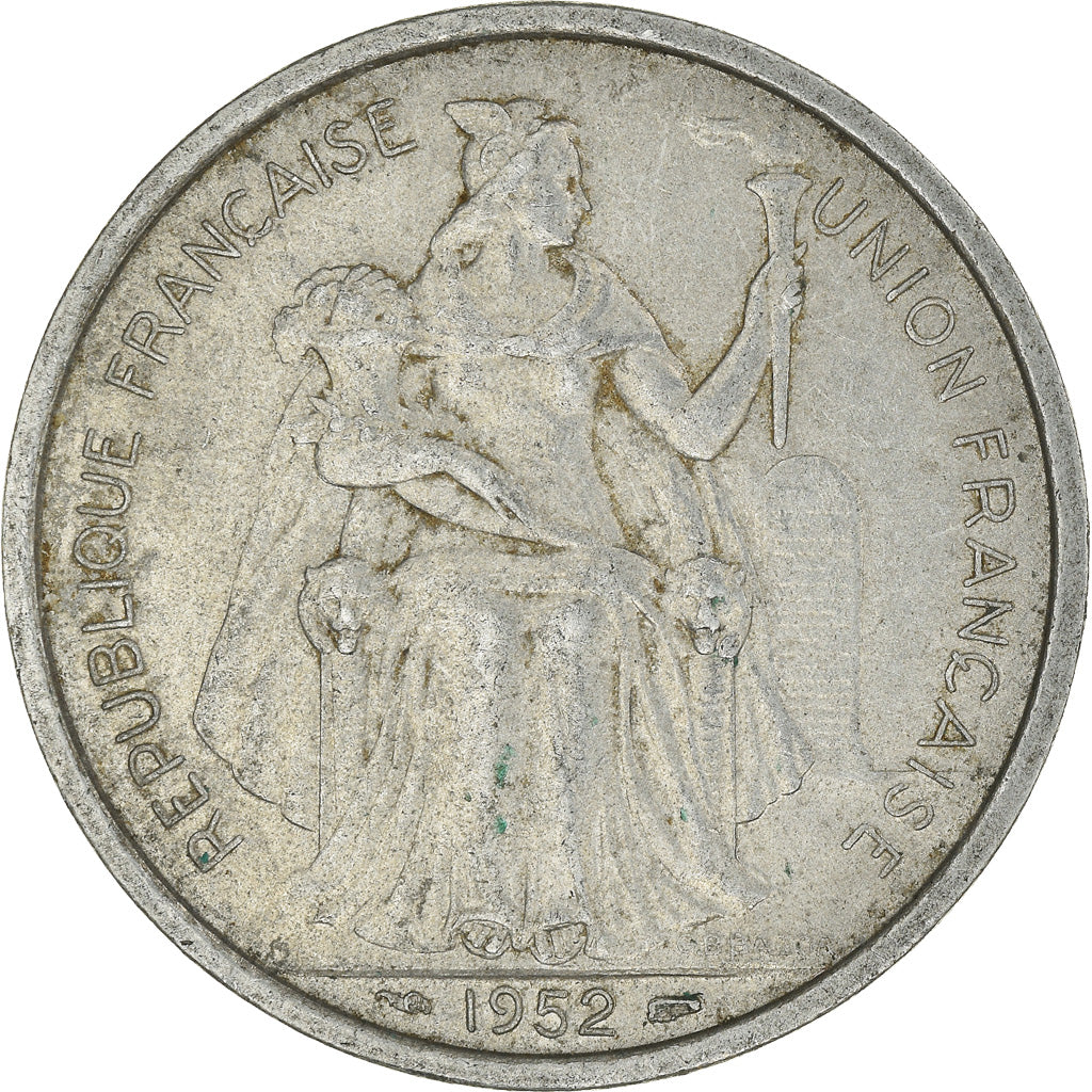 Coin, FRENCH OCEANIA, 5 Francs, 1952