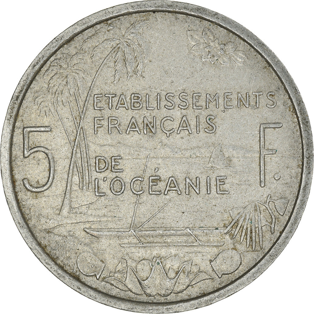 Coin, FRENCH OCEANIA, 5 Francs, 1952