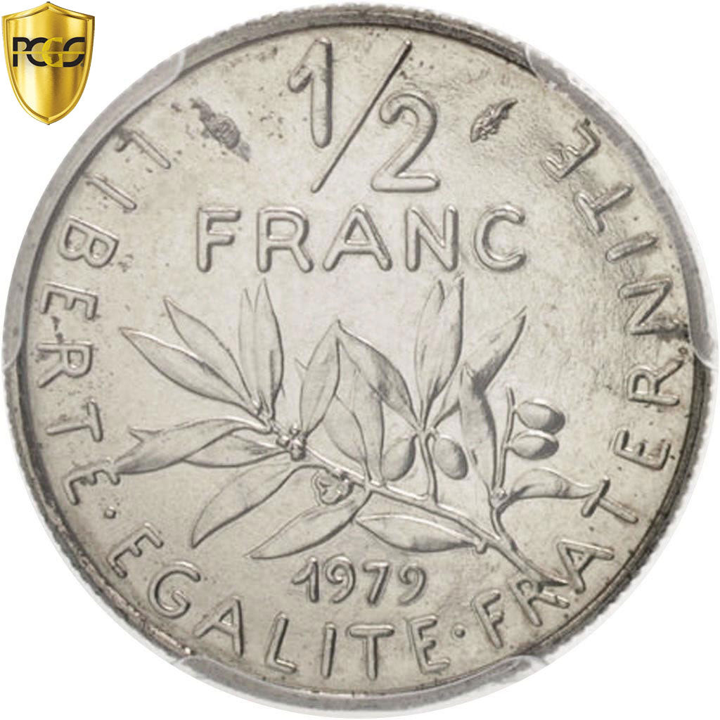 Monnaie, France, Semeuse, 1/2 Franc, 1979, Paris, PCGS, MS66, FDC, Nickel