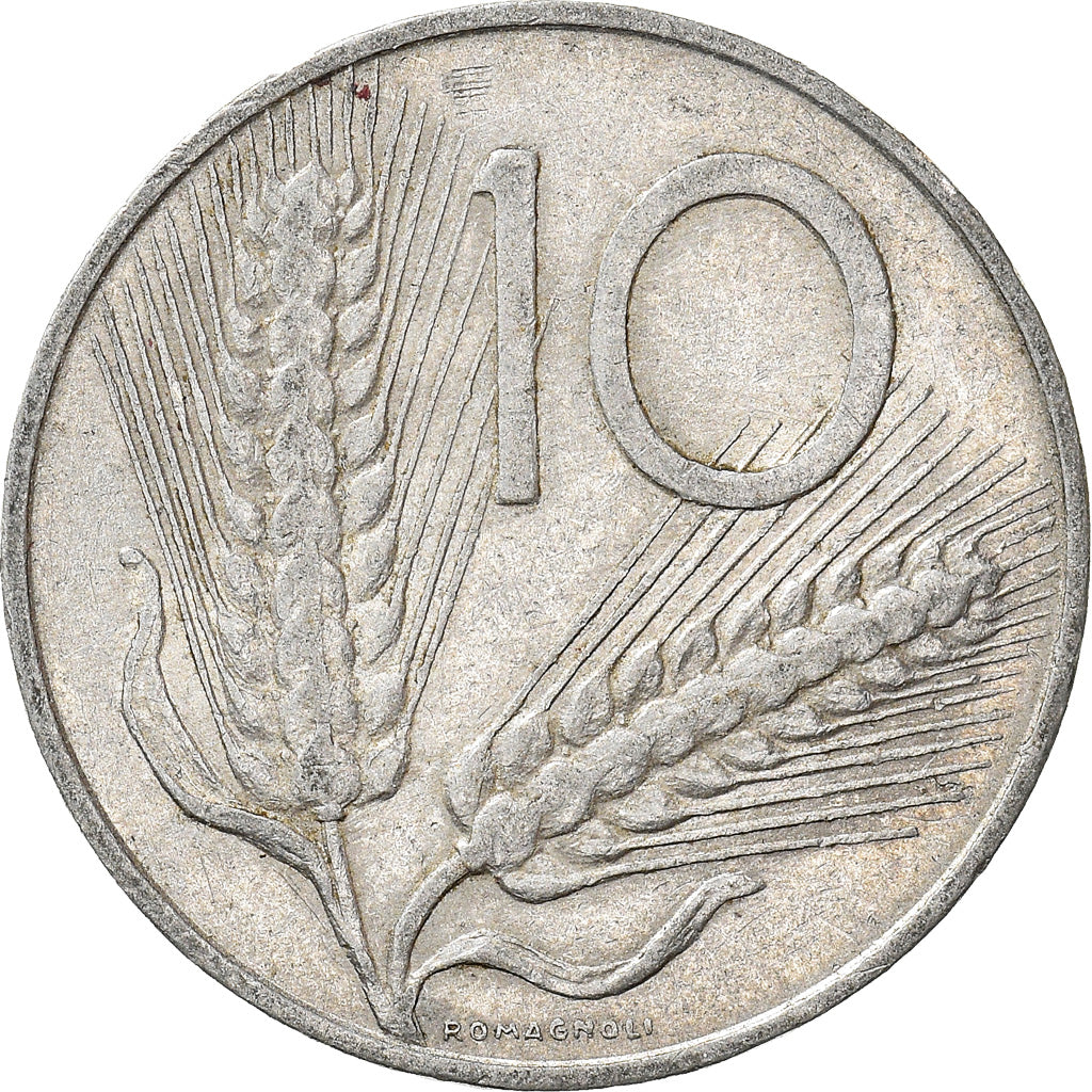 Moneta, Włochy, 10 Lire, 1968