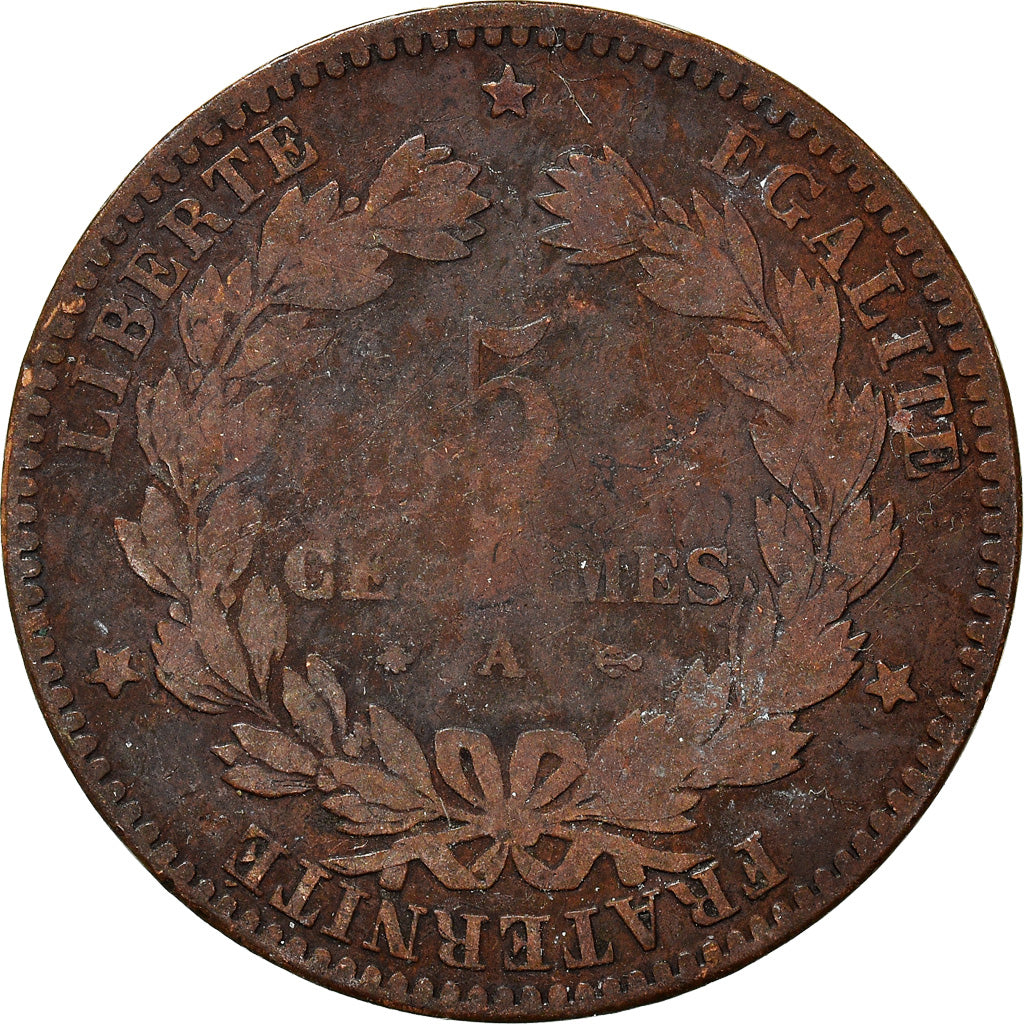 Coin, France, 5 Centimes, 1872