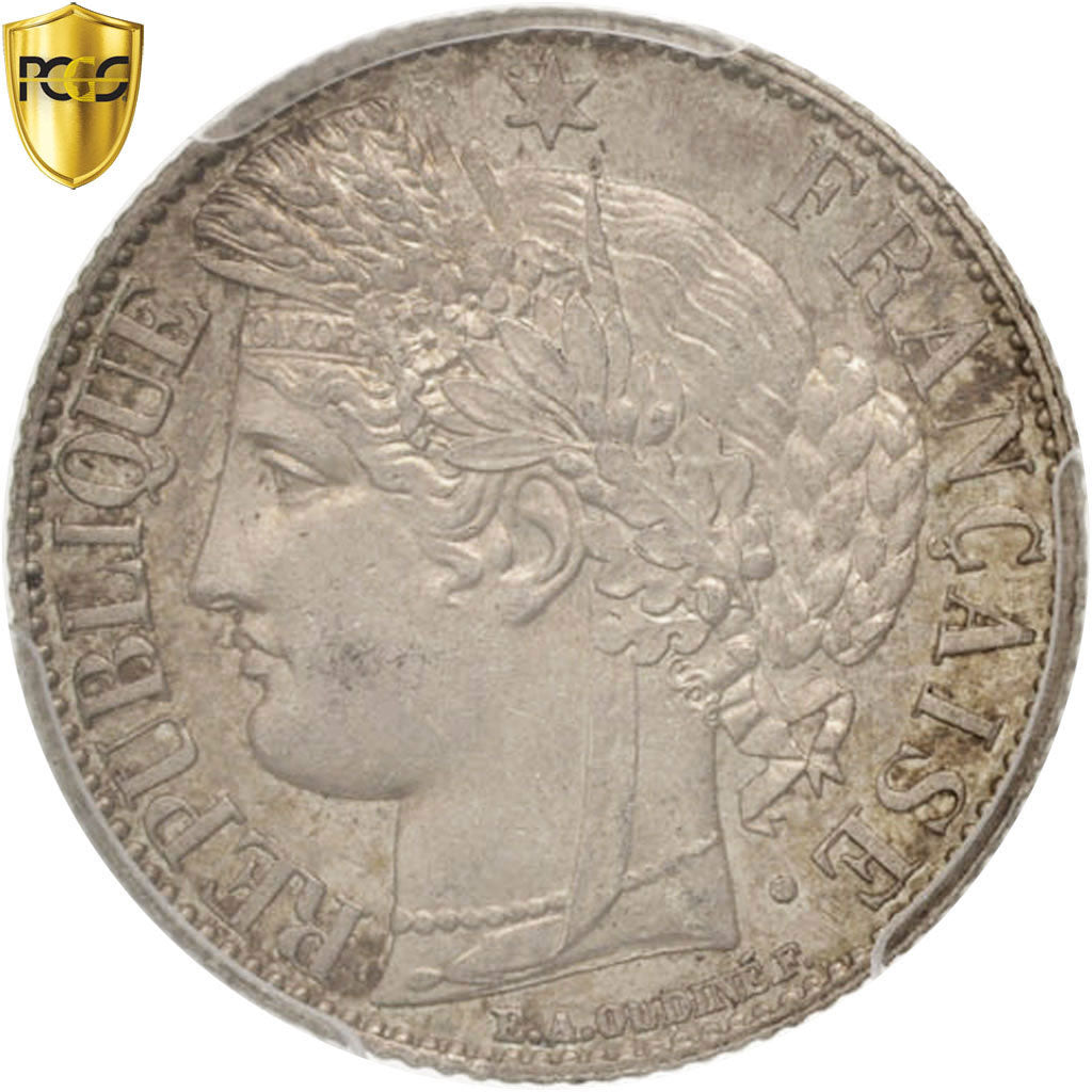 Coin, France, Cérès, Franc, 1888, Paris, PCGS, MS64, MS(64), Silver, KM:822.1