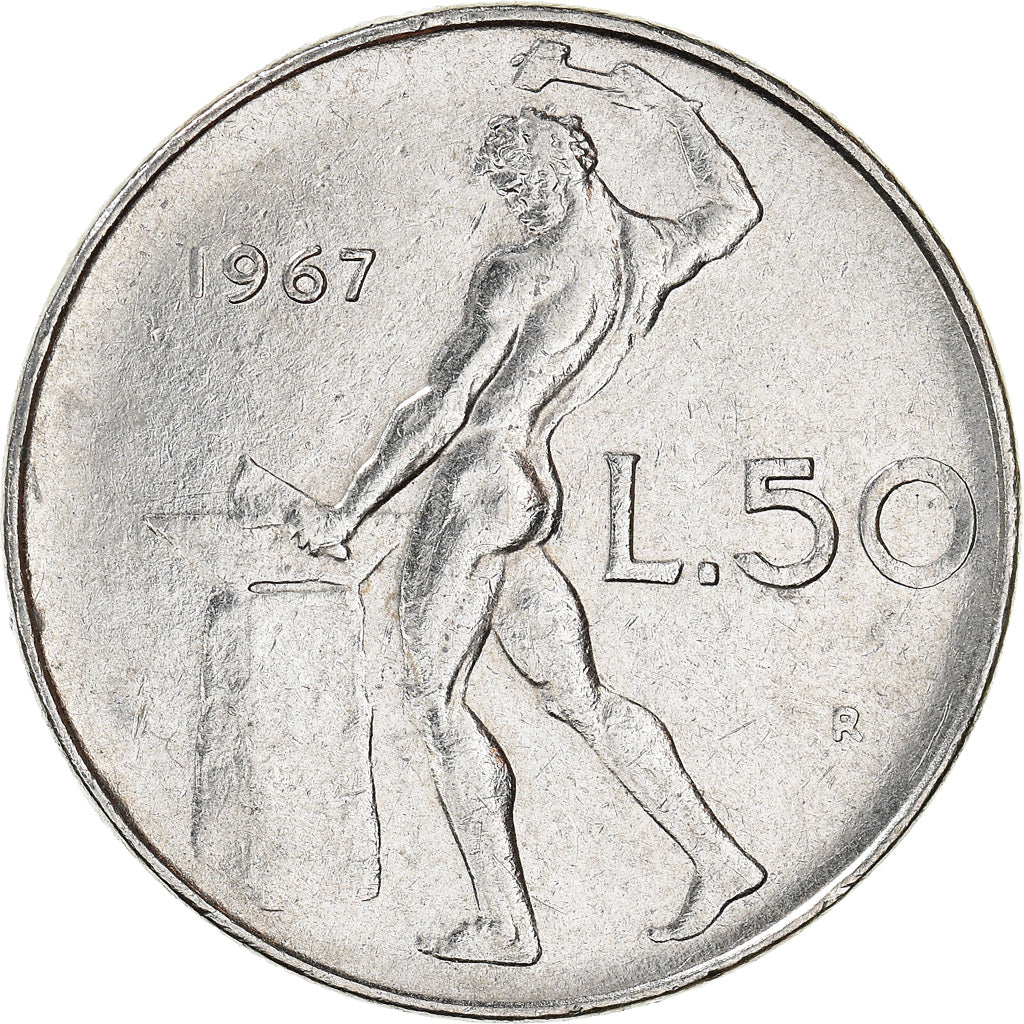 Moeda, Itália, 50 Lire, 1967