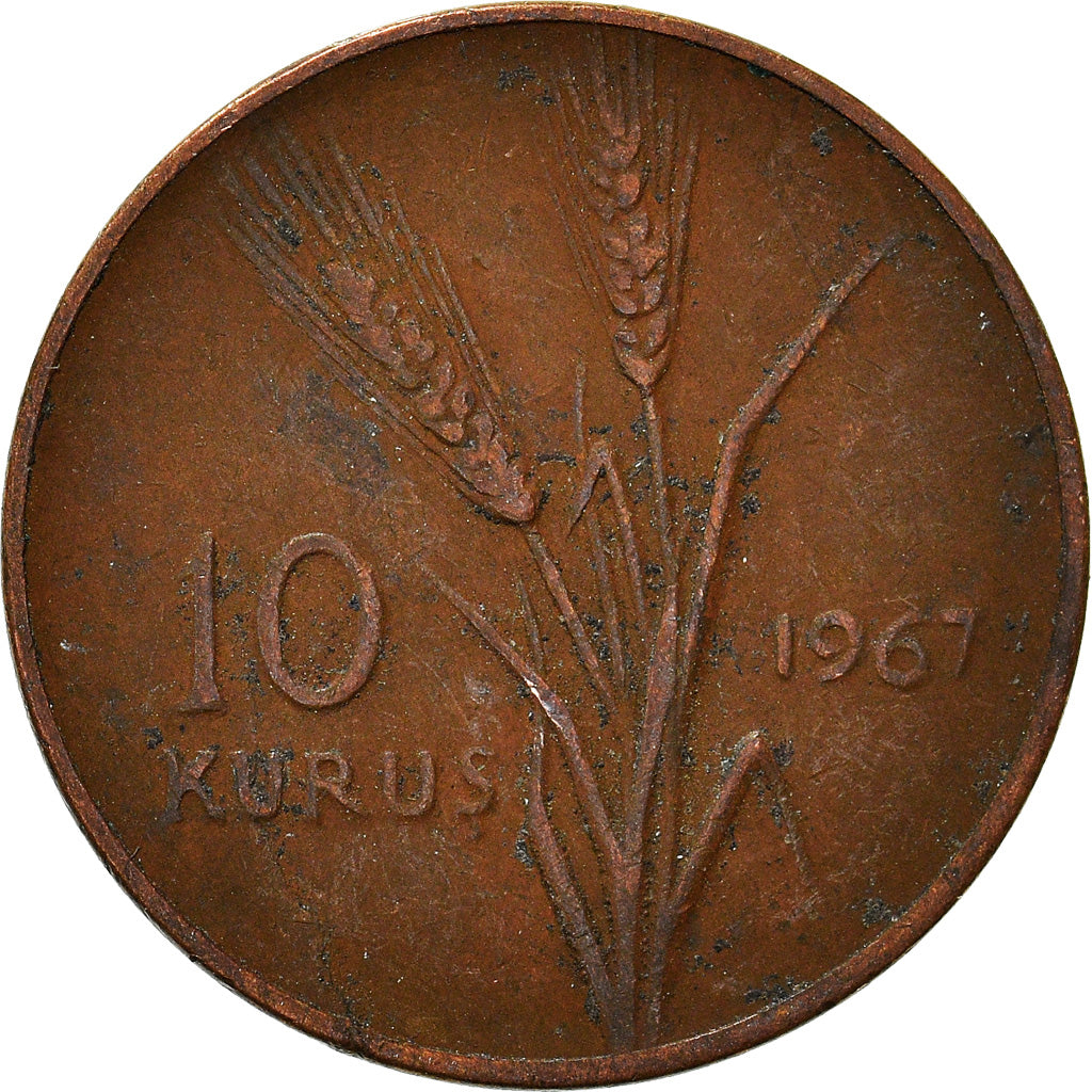 Monnaie, Turquie, 10 Kurus, 1967