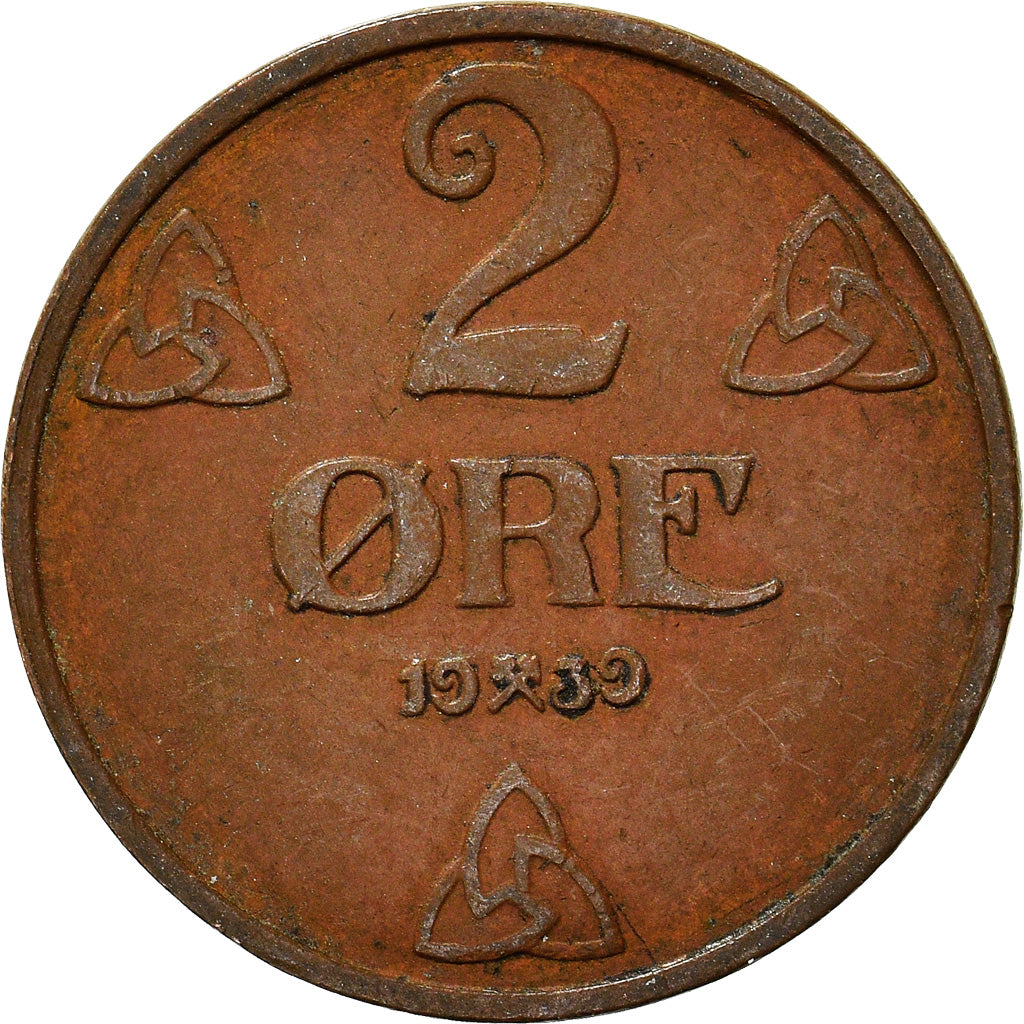 Moneta, Norvegia, 2 Öre, 1939