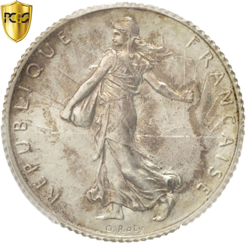 Coin, France, Semeuse, Franc, 1920, Paris, PCGS, MS64, MS(64), Silver, KM:844.1