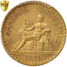 Coin, France, Chambre de commerce, Franc, 1921, Paris, PCGS, MS64, MS(64)