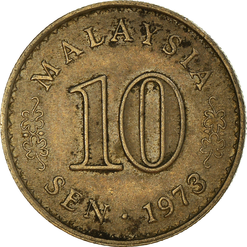 Moneta, Malezja, 10 Sen, 1973