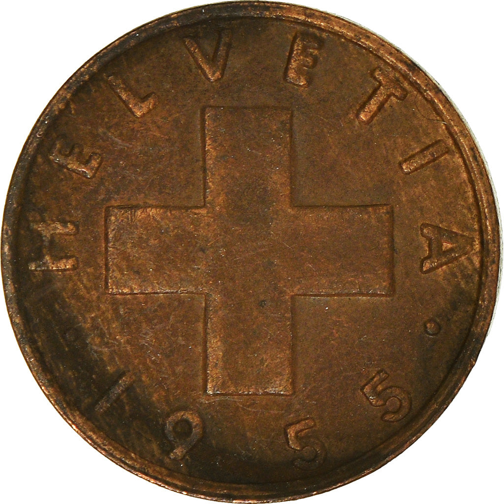 Moneta, Svizzera, Rappen, 1955