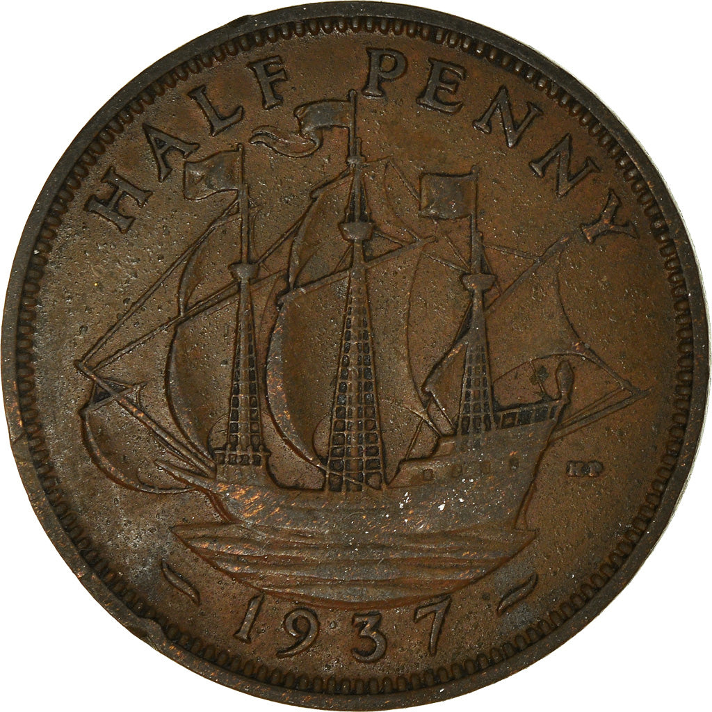 Munten, Groot Bretagne, 1/2 Penny, 1937