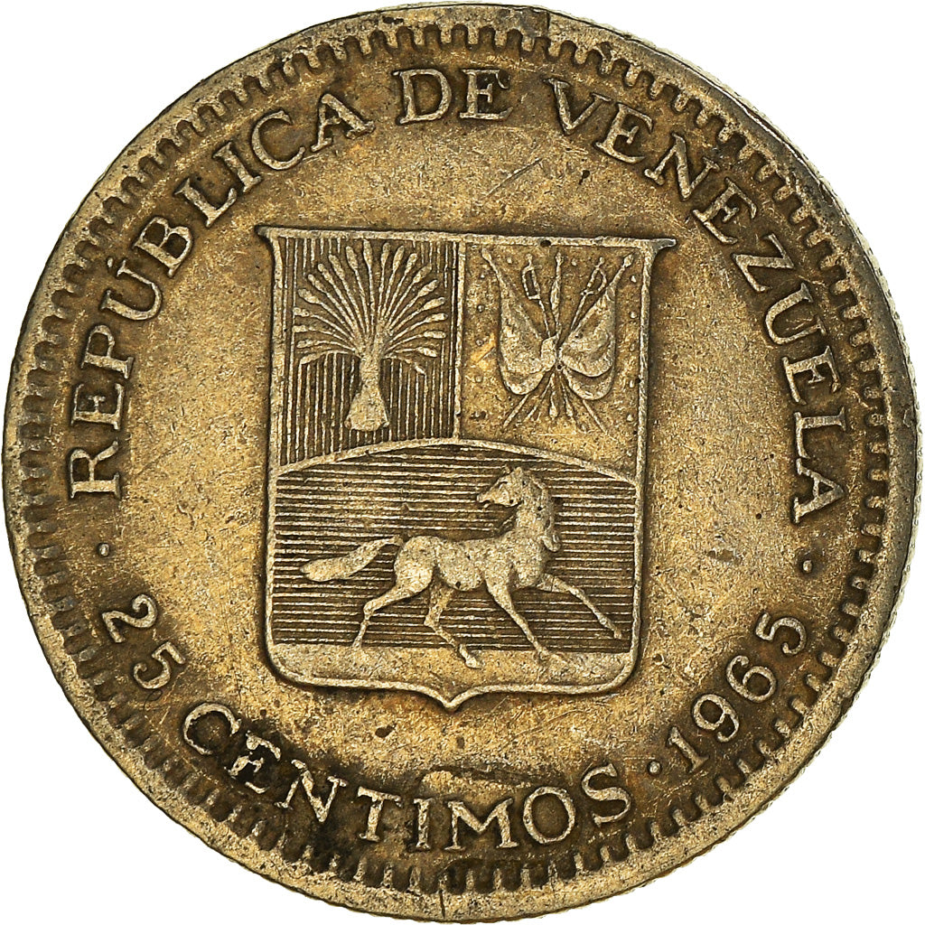 Monnaie, Venezuela, 25 Centimos, 1965