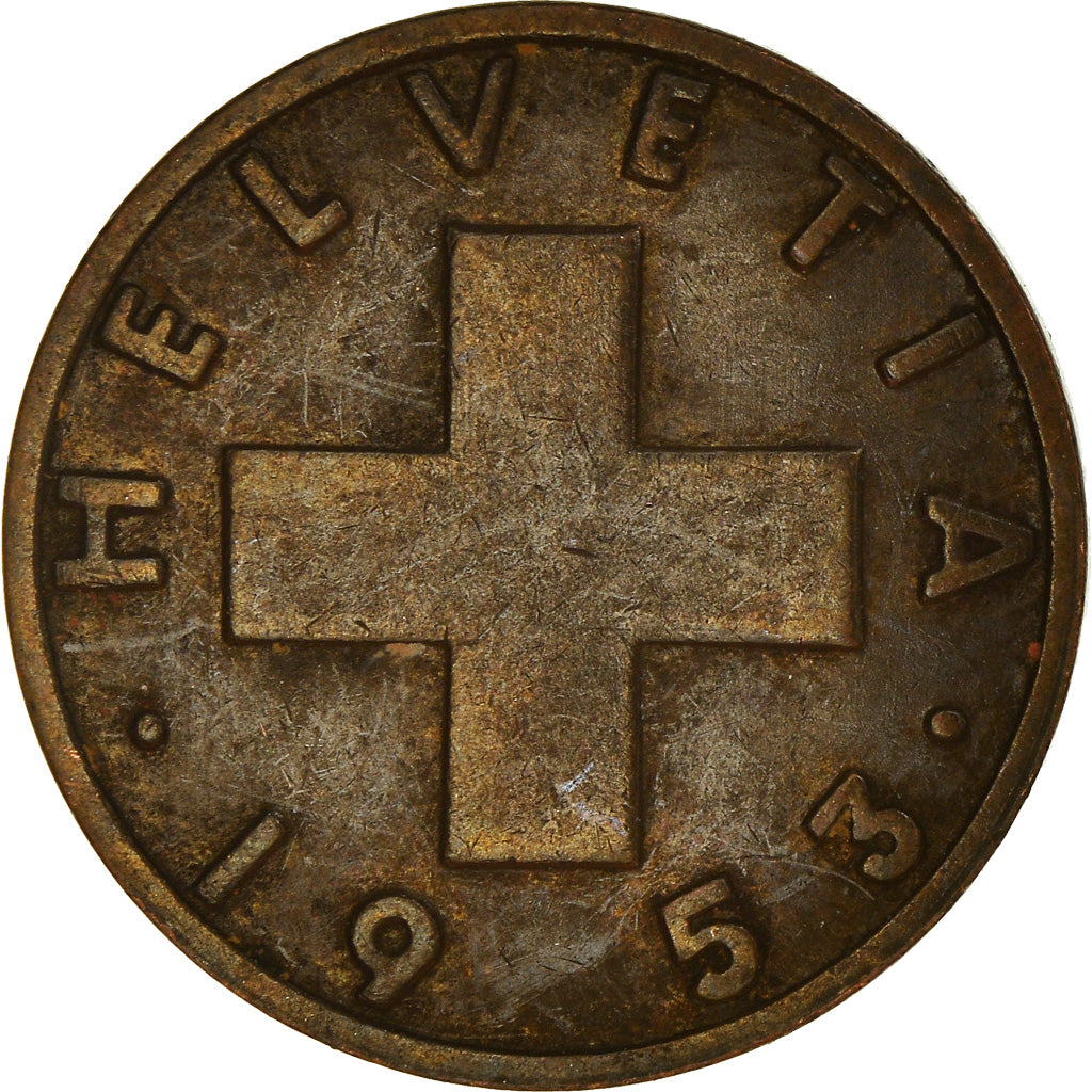 Moneta, Svizzera, 2 Rappen, 1953
