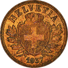 Münze, Schweiz, 2 Rappen, 1937