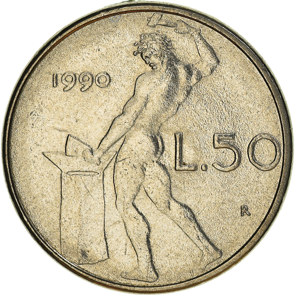 Moneta, Italia, 50 Lire, 1990