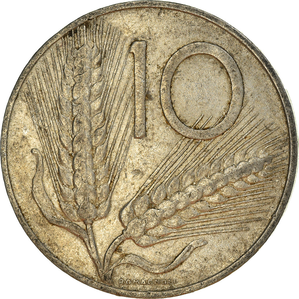 Moneta, Włochy, 10 Lire, 1967