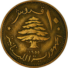 Münze, Lebanon, 10 Piastres, 1955
