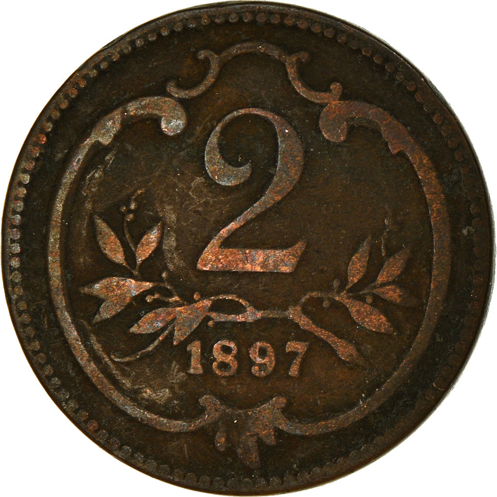 Moneta, Austria, 2 Heller, 1897