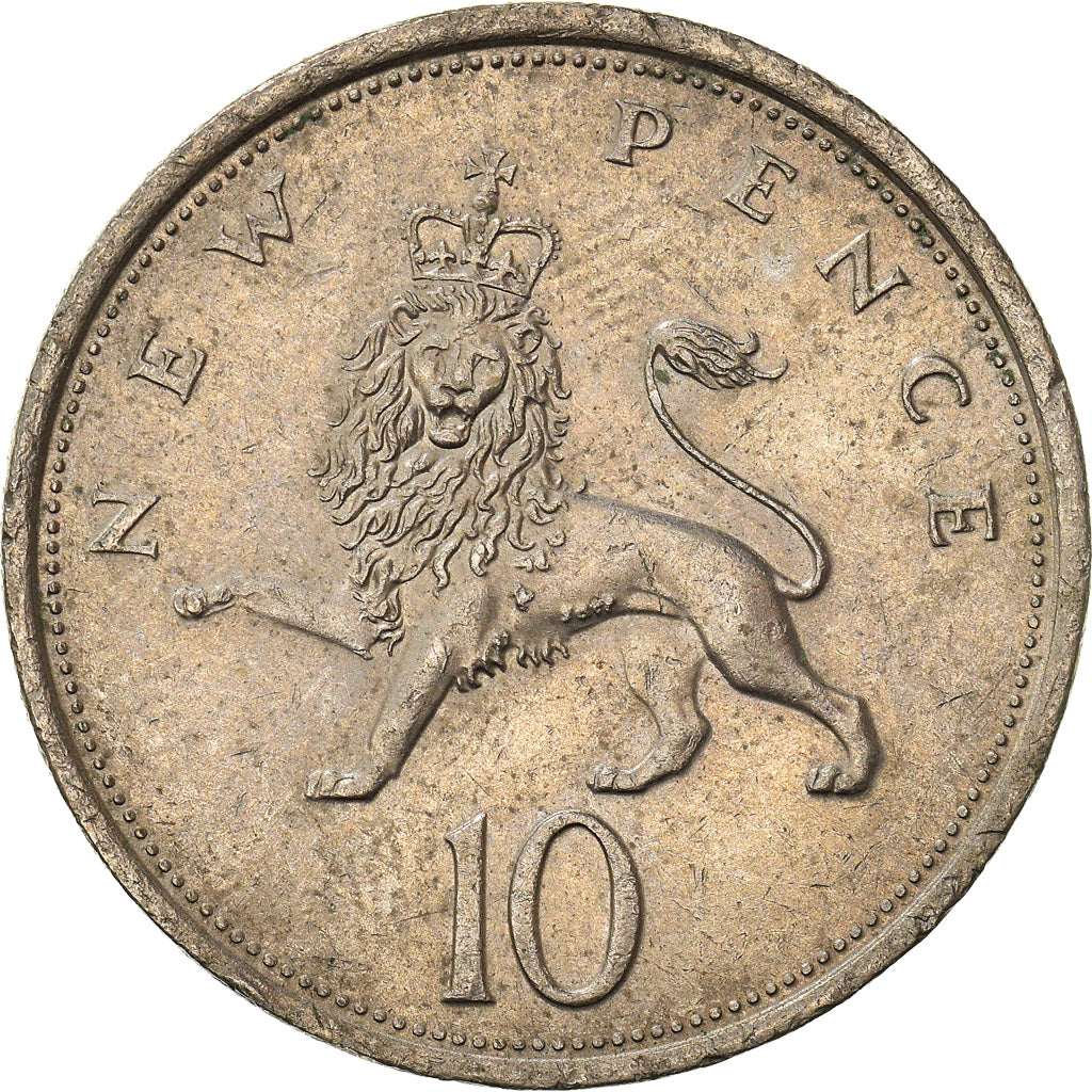 Coin, Great Britain, 10 New Pence, 1975