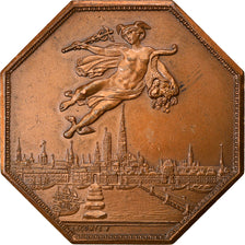 France, Token, Chambre de Commerce de Rouen, 1802, Lecomte, EF(40-45), Bronze