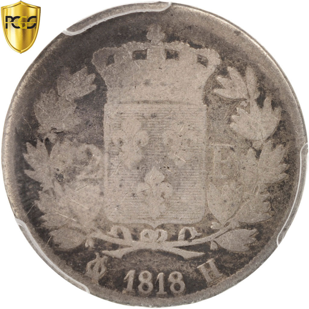 Moneta, Francja, Louis XVIII, Louis XVIII, 2 Francs, 1818, La Rochelle, PCGS