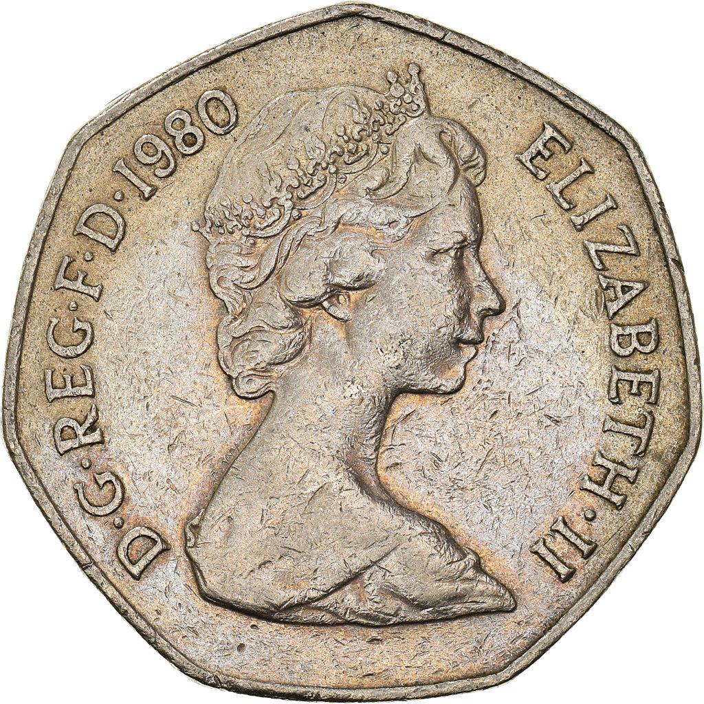 Coin, Great Britain, 50 New Pence, 1980