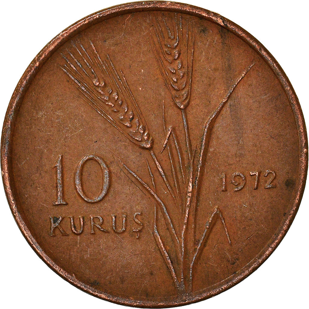 Munten, Turkije, 10 Kurus, 1972
