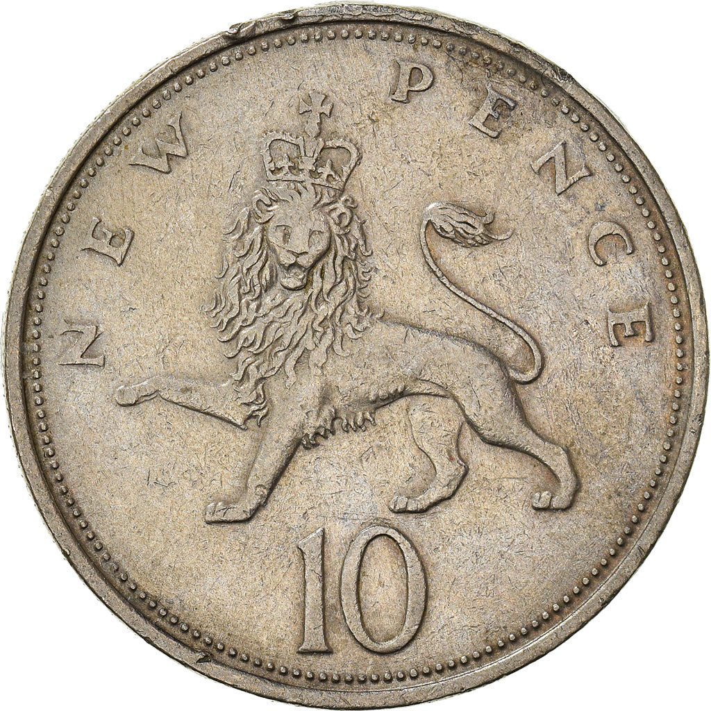 Moneda, Gran Bretaña, 10 New Pence, 1969